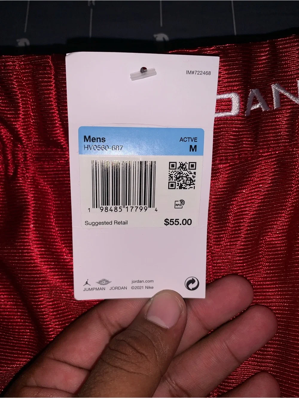 Jordan Brooklyn Cat Scratch Men's Shorts Red HV0560-687 Size: Medium